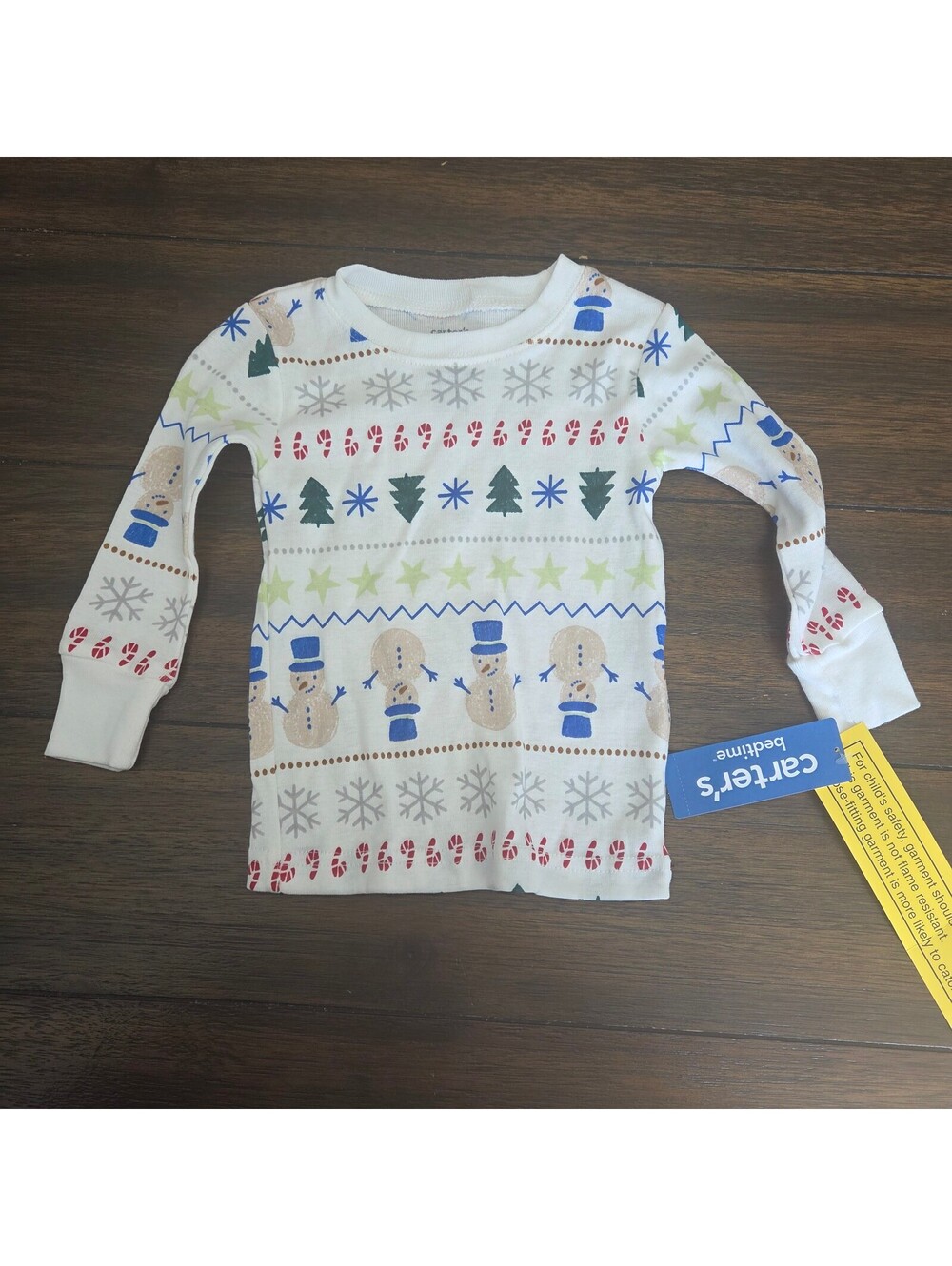 Carter's 9M holiday long sleeve top cream